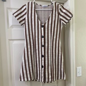 Zara striped textured dress